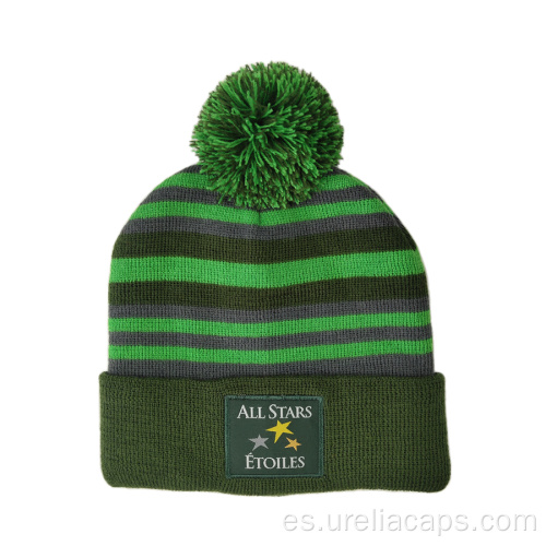 Gorro de invierno acrílico con pelota